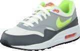 Nike Nike Air Max 1 Gs White/Grey/Volt Green